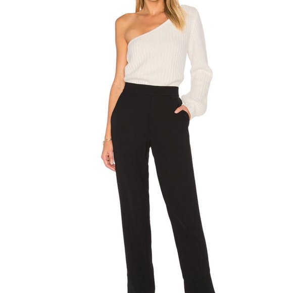 NWT VINCE Crepe Lounge Pant In Black HIGH-WAIST - Picture 4 of 5